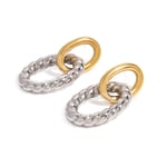 Gold & Silver / 1 Pair Simple Series Classic Geometric Stainless Steel  Gold Color Women's Earrings Picture4